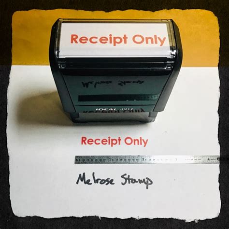 Receipt Only Rubber Stamp For Office Use Self Inking Melrose Stamp