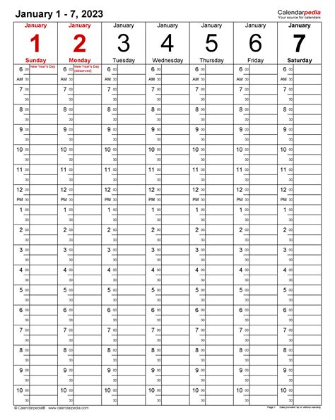 Printable 2023 Weekly Planner Auto Filled Date Template Vrogue