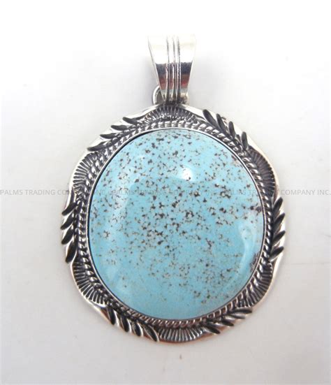 Navajo Will Denetdale Dry Creek Turquoise And Sterling Silver Pendant
