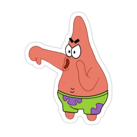 Patrick Spongebob Meme Sticker By Notyourhabibti Cute Laptop Stickers
