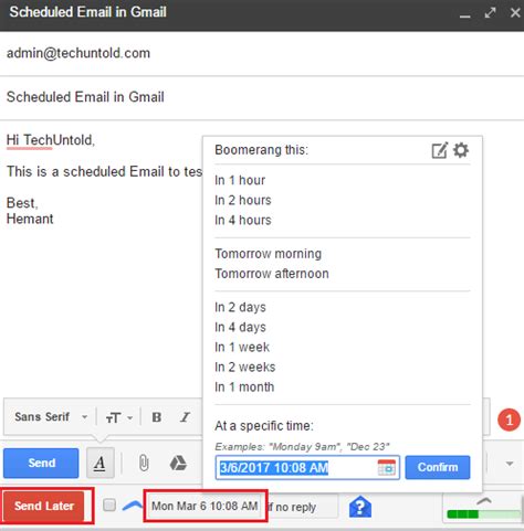 How To Schedule Emails In Gmail To Send Them At Later Datetime
