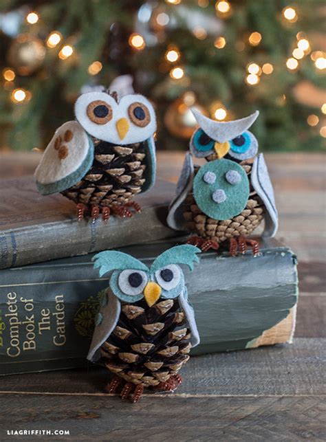 How To Make Felt And Pinecone Owl Diy And Crafts Handimania