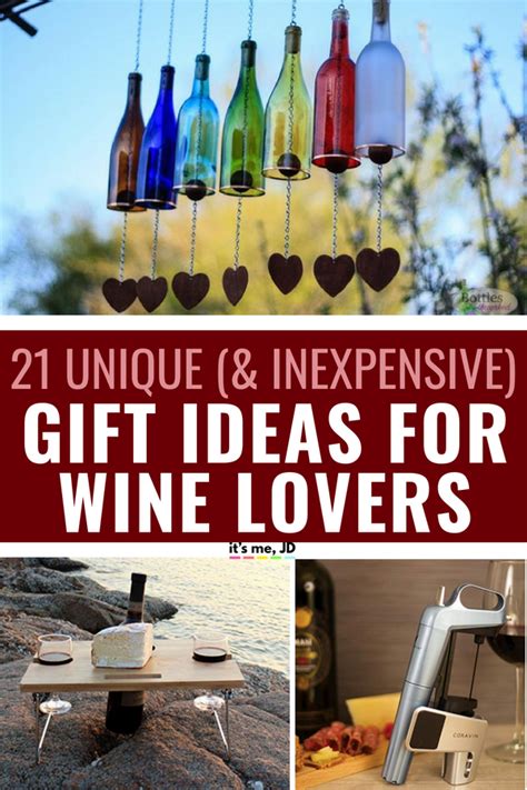 Find presents for wine lovers both experienced and novice—whether the recipient is an expert sommelier in the area or simply has a burgeoning appreciation for wine that you hope to encourage, we have wine gift ideas for you. 21 Unique (and Inexpensive) Gift Ideas for Wine Lovers ...