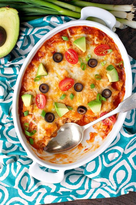 Delicious Slow Cooker Chicken Enchilada Casserole The Best Recipes