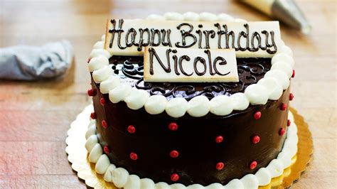 Happy Birthday Nicole Happy Birthday Nicole Birthday Name Chocolate Frosting Birthday