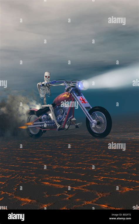 Skeleton Riding Motorcycle Hi Res Stock Photography And Images Alamy