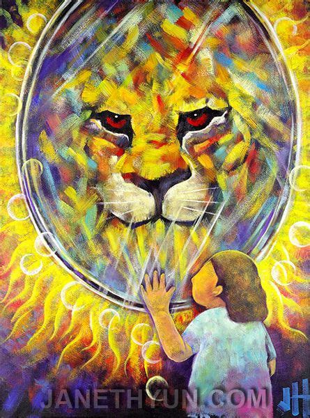 Prophetic Art By Janet Hyun God Art Lion Painting Heaven Art