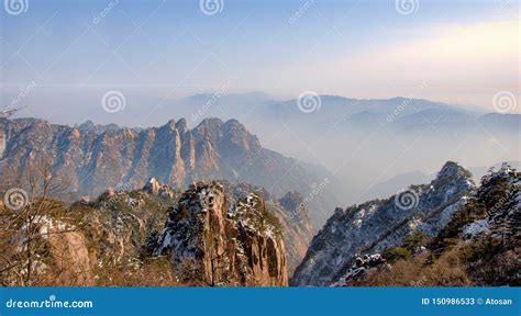 Huangshan Mountain Scenery In Anhui Province China Stock Image Image