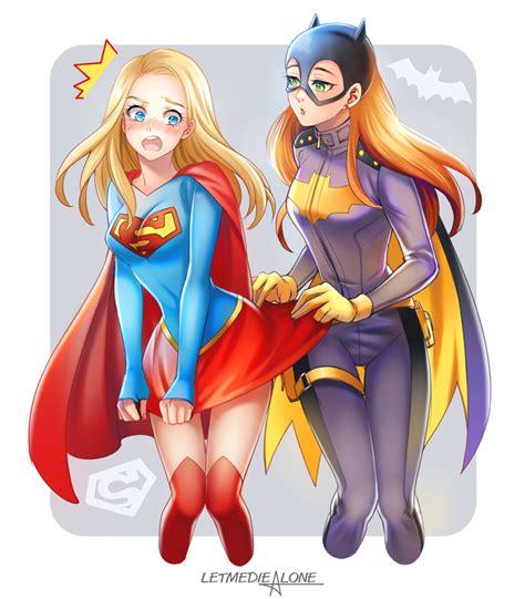 Supergirl And Batgirl Dc Comics And 2 More Drawn By Se Lene Danbooru