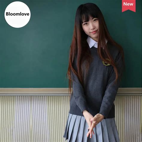 Gyhyd Anime Cosplay School Uniform Long Sleeve Knnited Sweaters Shirt