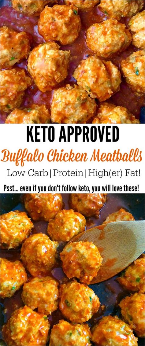 Keto Buffalo Chicken Meatballs Meal Prep Appetizer Snack