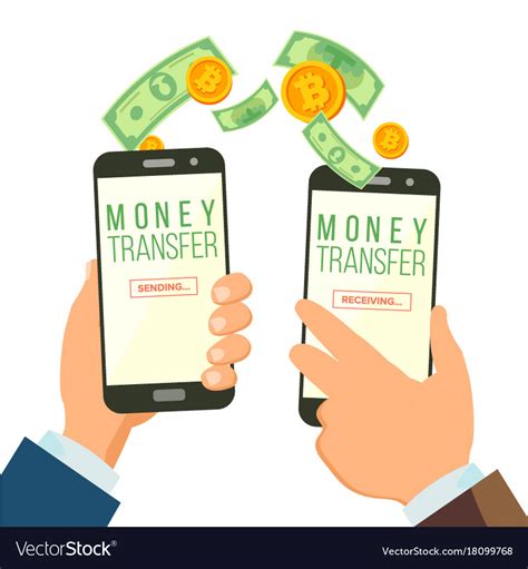 Mobile Money Transferring Banking Concept Vector Image