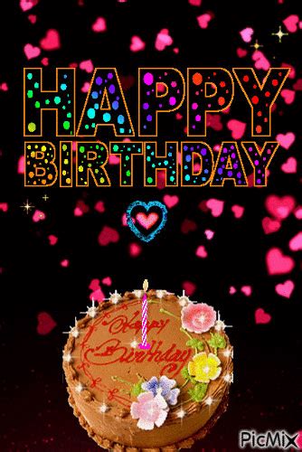 Html5 links autoselect optimized format. Falling Heart Happy Birthday Cake Gif birthday happy ...
