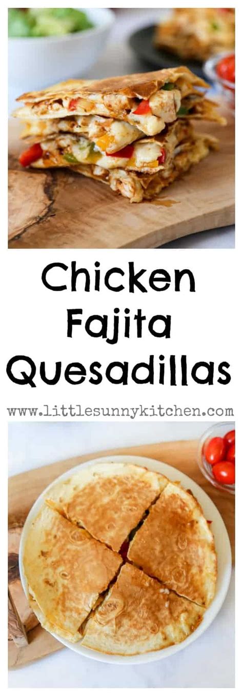 The word fajita means little belt from faja for. Cheesy Chicken Fajita Quesadillas | Chicken fajita recipe ...