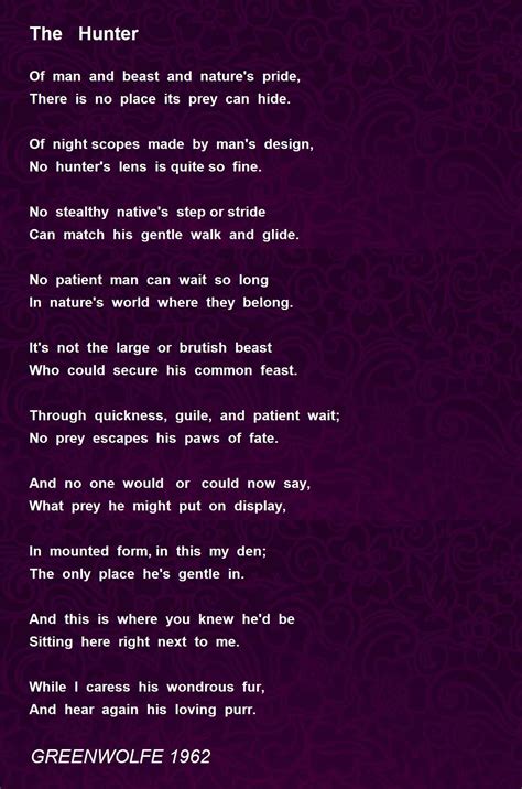 The Hunter Poem By Fox Nekitsune Poem Hunter Vrogue