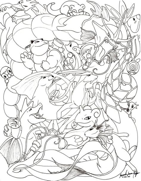 Water Pokemon Line By Therainedrop On Deviantart Pokemon Coloring