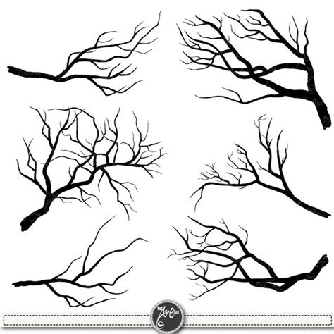 Branch Silhouettes Clipartbranch Silhouettes Clip Etsy In 2021