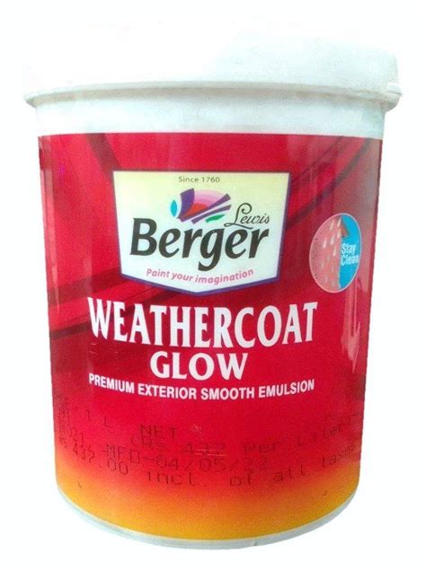 1l Berger Weathercoat Glow Exterior Emulsion 1 Ltr At Rs 400litre In