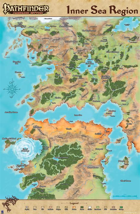 The Inner Sea Region World Of Pathfinder Imaginarymaps And Map