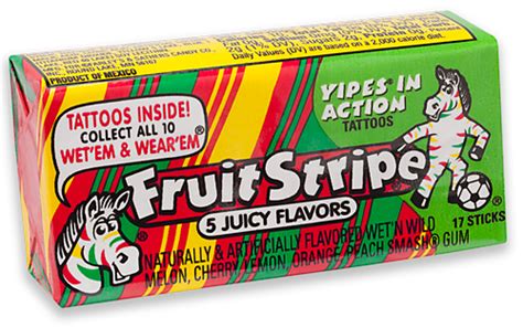 Zebra Gum Fruit Stripe Gum Nostalgia