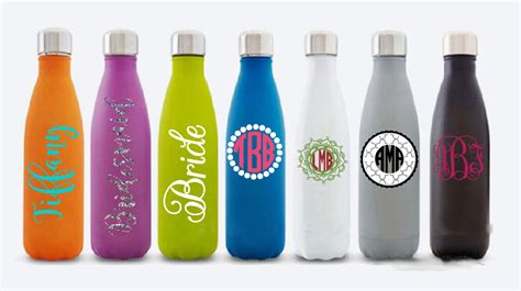 Personalized Stainless Steel Monogram Water Bottle 169 Oz Double
