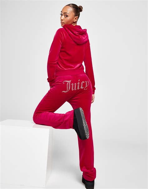 Juicy Couture Diamante Velour Track Pants Jd Sports Malaysia
