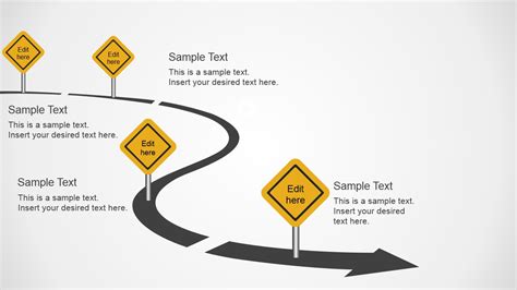 Curved Roadmap Template Free Printable Templates