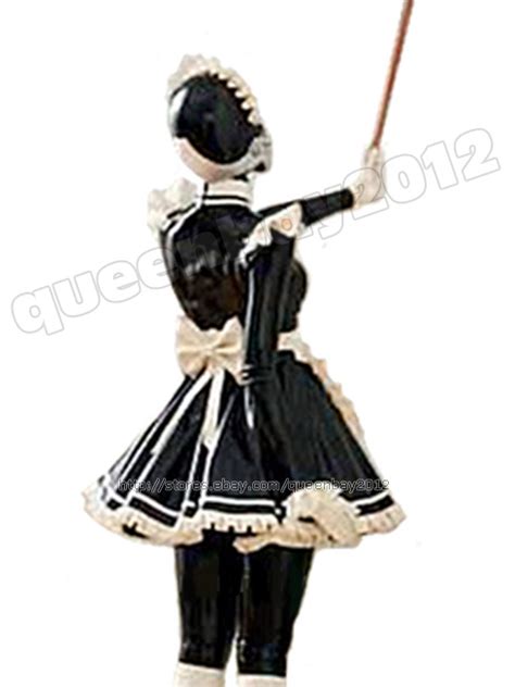 100 Latex Rubber Gummi 045mm Maid Dress Skirt Apron Suit Gloves Catsuit Suit Ebay