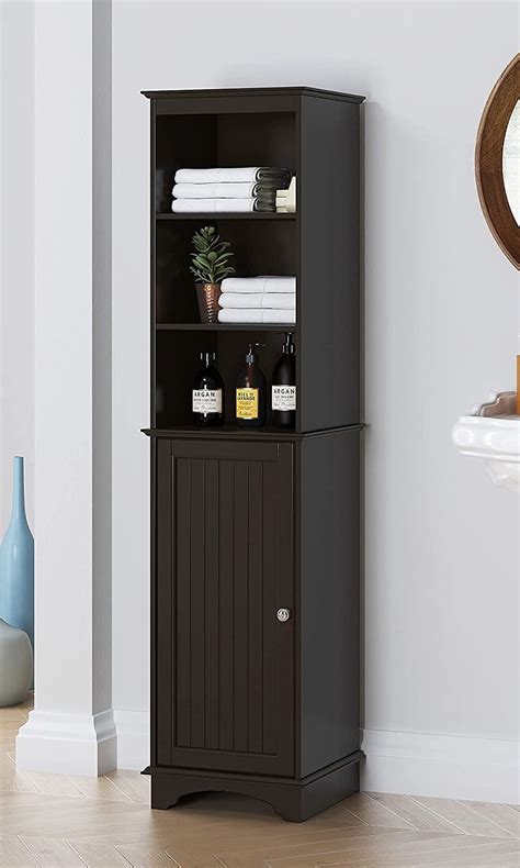 Tall Bathroom Storage Cabinet Espresso Semis Online