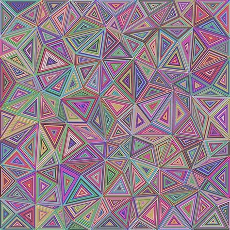 Colorful Mosaic Pattern Triangle Background Geometric