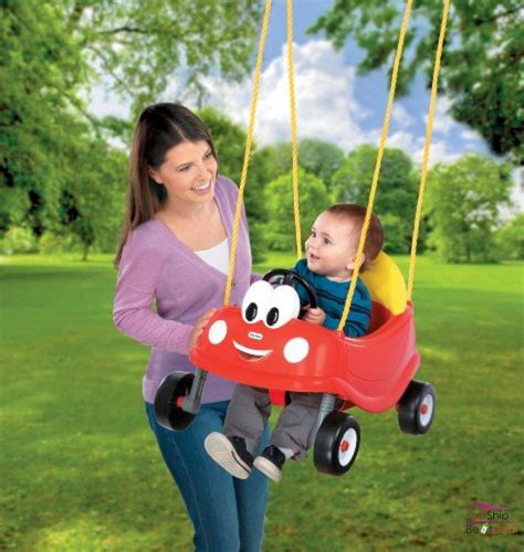 Little Tikes Swing Set Red Car Baby Toddler Seat Outdoor Toys Backyard