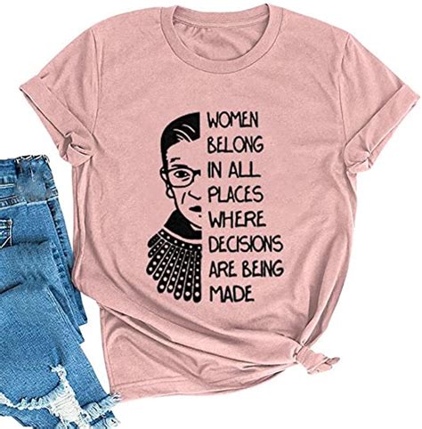 Yourtops Women Belong In All Places Women Graphic T Shirt Amazonca Clothing Shoes And Accessories