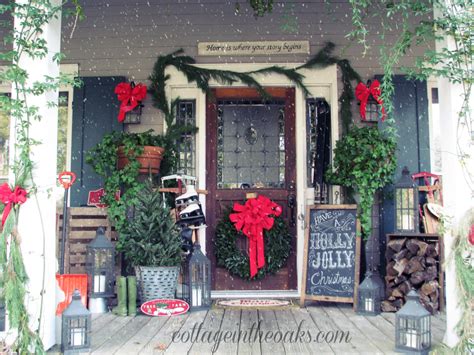 Santas, reindeer, stuffed snowflatables and much more! 13 Stunning Christmas Porch Decor Ideas - HoneyBear Lane