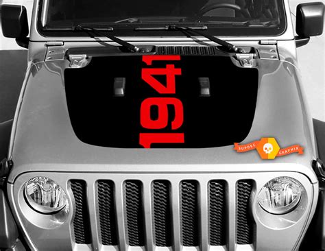 Bubbles Designs Decal Sticker Vinyl Hood 1941 Compatible With Jeep