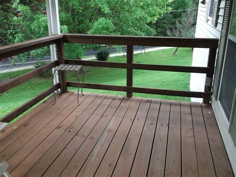 With its streamlined linear look this horizontal wood 2×2 handrail design gives classic wood railings a modern update. Attractive Nice Wonderful Awesome Horizontal Deck Railing ...