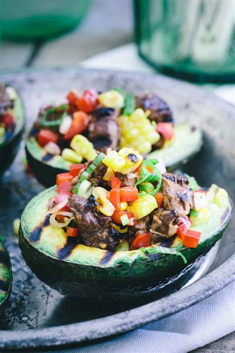 Grilled Avocados Asian Steak Stuffed Grilled Avocados