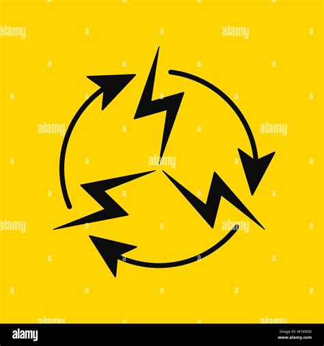 Sign Of Electrical Circulation Vector Icon Of Electric Energy