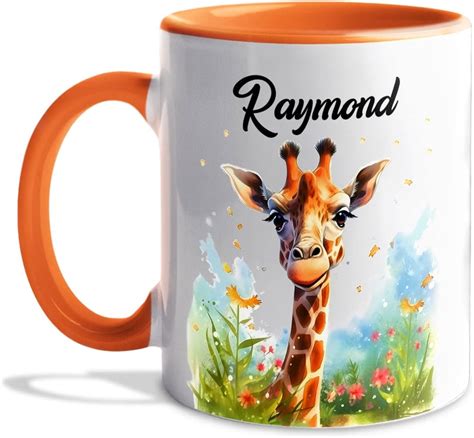 Personalized Name Giraffe Coffee Mug 11 Oz Customized