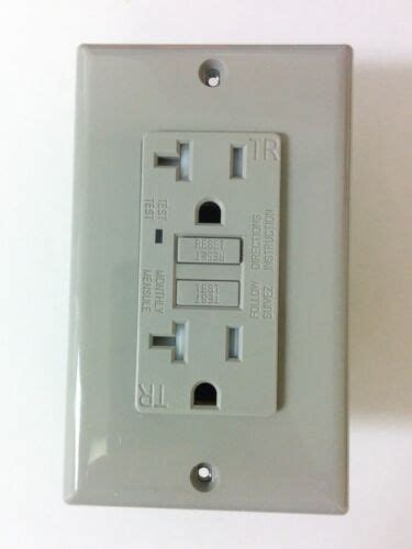 5 Pc New 20a Tamper Resistant Tr Gfci Outlet Receptacle Gray 20 Amp