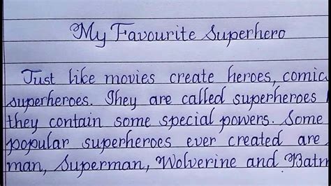🐈 Hero Essay Examples My Super Hero Essay Example 300 Words 2022 10 14