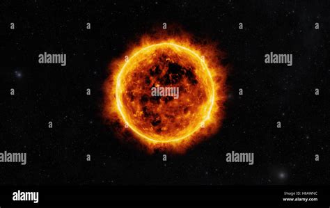 Sun Surface With Solar Flares 3d Animation Stock Photo Alamy