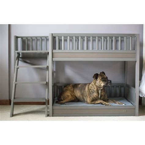 Ecoflex Dog Bunk Bed With Removable Cushions Gray
