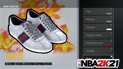 New Nba 2k21 Custom Gucci Diamond Shoes Youtube