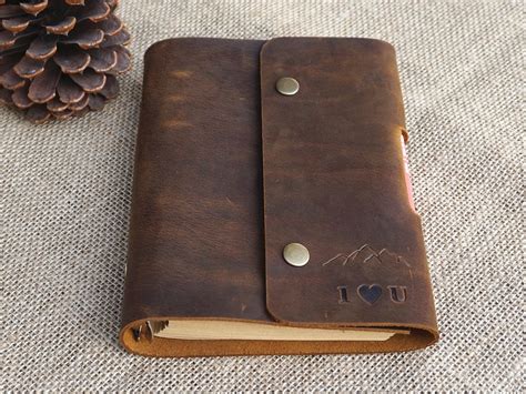 Leather Bound Notebook Leather Bound Journal Personalized Etsy