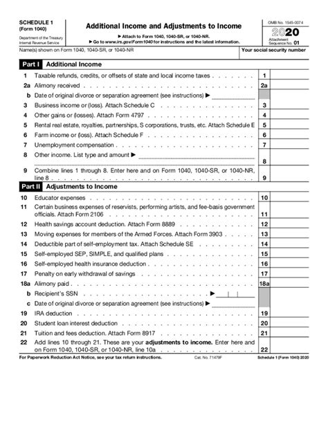 It is more complex than the 1040ez form. IRS 1040 - Schedule 1 2020 - Fill out Tax Template Online | US Legal Forms