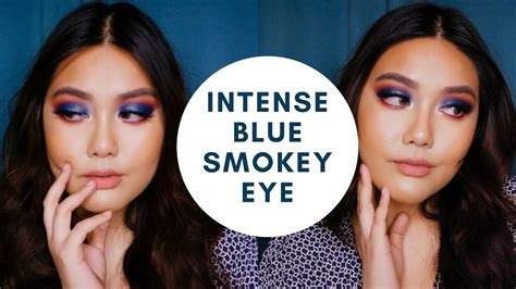 Intense Blue Smokey Eye Makeup Tutorial Youtube