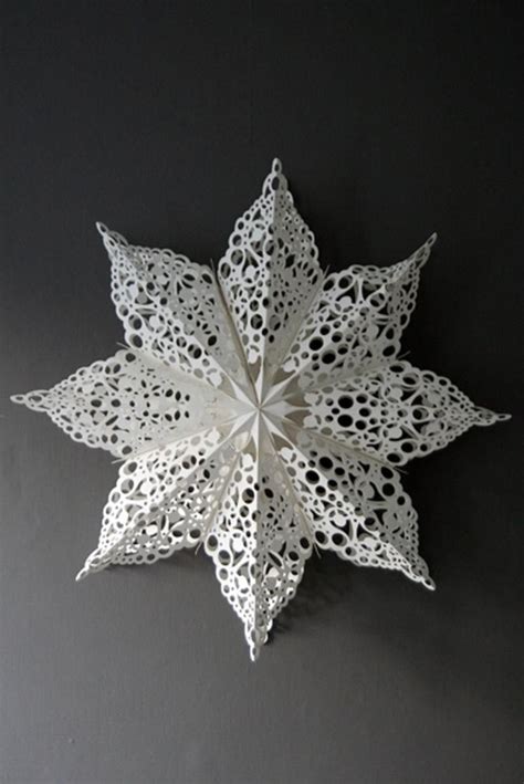 Snowflake Or Star Made From Doilies Paper Doily Crafts Origami