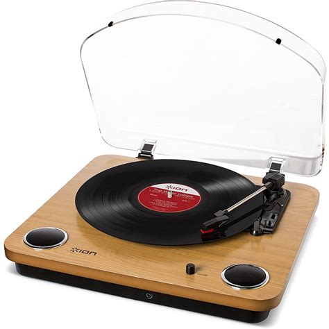 Ion Archive Lp Record Player Digital Conversion Turntable Speakers Wood