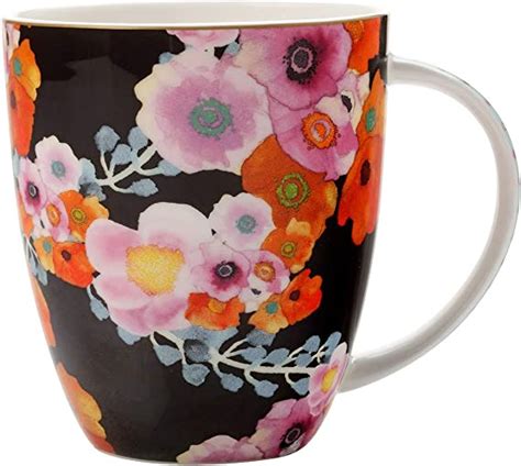 Maxwell Williams Cashmere Bloems Fine Bone China Mug With Floral Print T Boxed Black 400
