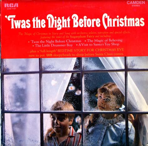 Away to the window i flew like a flash, tore open the in the book of life which he held in his hand was written the name of every saved man. Twas the Night Before Christmas - CAS1101 - Christmas LPs ...